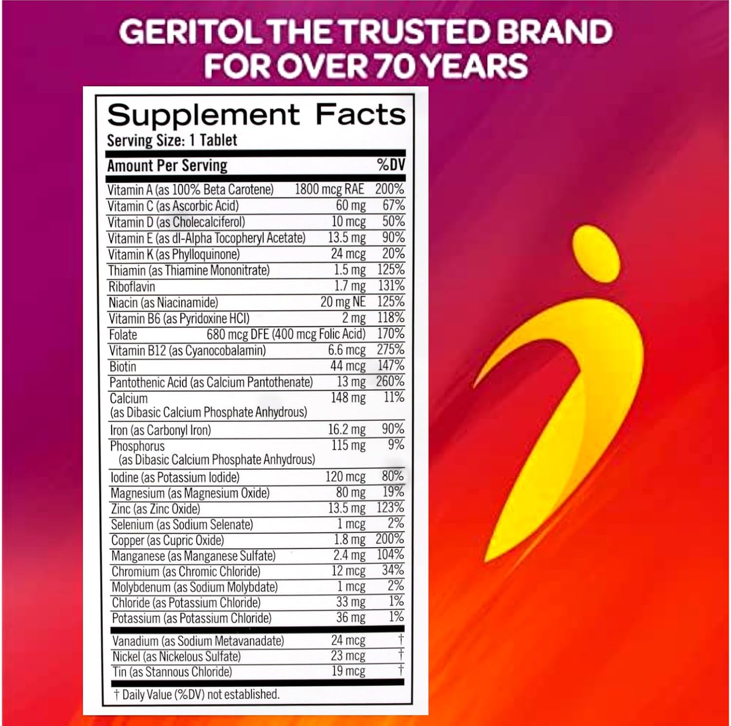 Geritol Multivitamínico Apoyo Nutricional – 100 Comprimidos