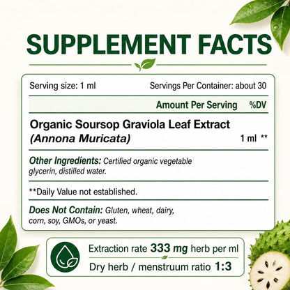 KingHealth Extracto Líquido de Hojas de Graviola Orgánico - 30 ml – Image 8