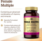 Solgar Female Multiple, 120 Comprimidos - Multivitamínico y Mineral para Mujeres con Fitonutrientes - Apto para Vegetarianos, Sin Trigo, Sin Lácteos, Kosher