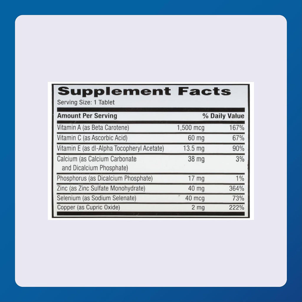Major ProSight Multivitamínico y Mineral con Zinc de Alta Potencia - 60 Comprimidos