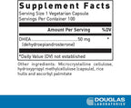 DHEA 50 mg Capsules - Micronized - Hormone & Immune Balance - Non-GMO - 100 Veggie Capsules - Douglas Laboratories