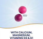 Nature's Way Gomitas para Huesos y Músculos en Crecimiento para Niños - Calcio, Magnesio, Vitamina D3 y K1 - 60 Gomitas Sabor Berry