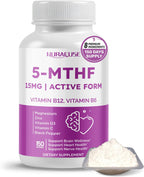 NURAFUSE Complejo B Activo con 5-MTHF, Vitamina B12, B6, Magnesio y Pimienta Negra – Apoyo para el Bienestar Cerebral, Salud Cardíaca y Nerviosa