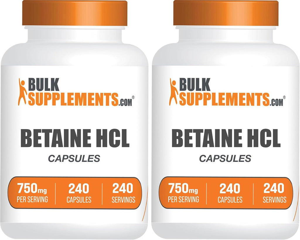 Cápsulas de Betaína HCl - 750 mg - 240 Cápsulas