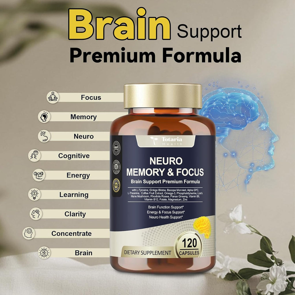 Totaria Suplemento Cerebral 25 en 1 - Memoria y Enfoque