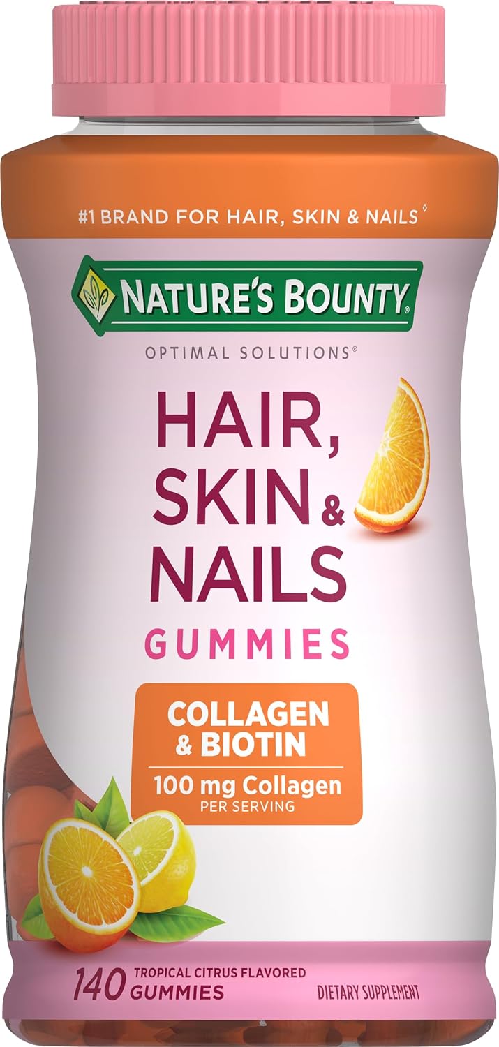 Nature's Bounty Biotina y Colágeno, Gominolas Cítricas, 140 unidades