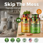 VITAMIZED 38 Frutas y Verduras Suplemento para la Salud y Energía General - 180 Cápsulas