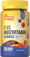 Sundance Kids Multivitamin Gummies - con Vitaminas D3, C, B12 y Zinc - Sabor Berry Mix - 50 Gominolas