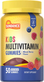 Sundance Kids Multivitamin Gummies - con Vitaminas D3, C, B12 y Zinc - Sabor Berry Mix - 50 Gominolas