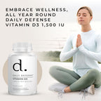 Immune Defense Supplements Vitamina D3 1500 IU, 100 Comprimidos