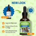 Pet Wellbeing Detox Gold for Dogs - Gentle Detox Herbal Supplement with Nettle, Blessed Thistle, and Burdock - 59 ml