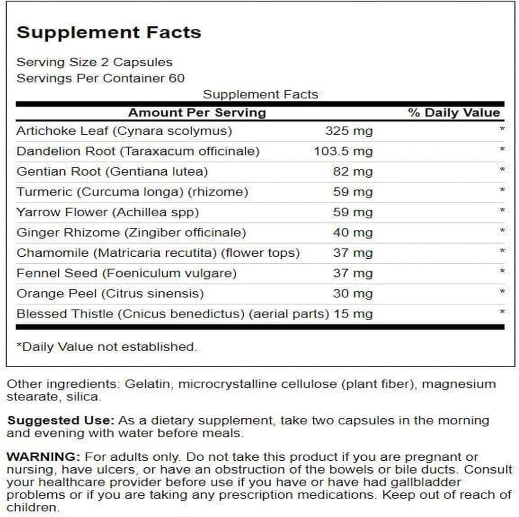 Swanson Ultra Bavarian Herbal Bitters 120 Capsules