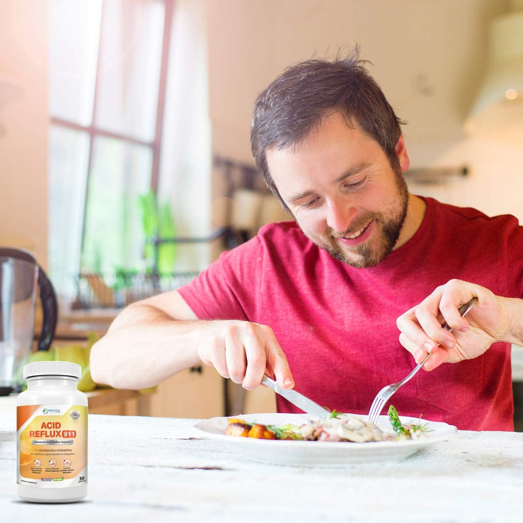 Natural Acid Reflux 911 - Complemento para Aliviar el Ardor de Estómago y la Acidez - 30 Cápsulas