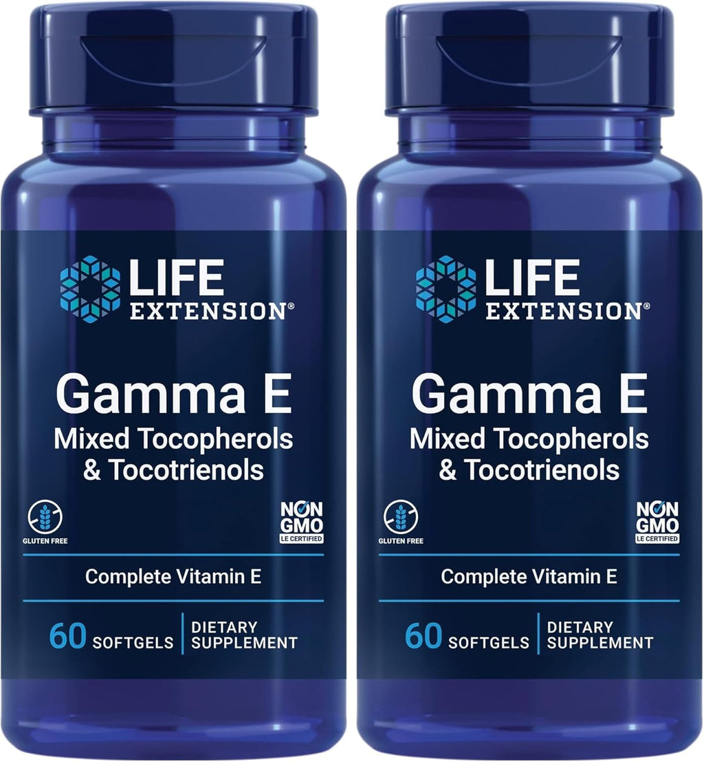Life Extension Gamma E - Tocoferoles Mixtos y Tocotrienoles, 60 perlas blandas