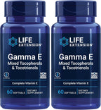 Life Extension Gamma E - Tocoferoles Mixtos y Tocotrienoles, 60 perlas blandas