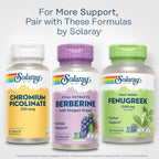 SOLARAY Berberina 250 mg con Berberina HCI y Uva de Oregón - 60 Cápsulas Veganas