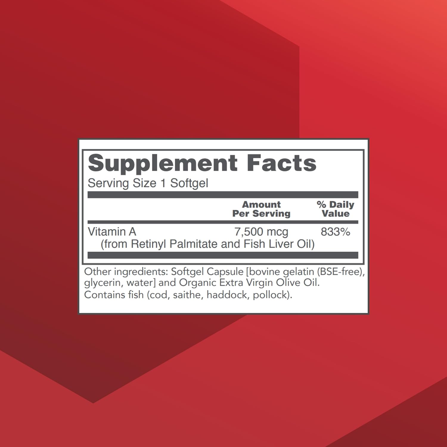 PROTOCOL FOR LIFE BALANCE Vitamina A 25.000 UI - 100 Cápsulas Blandas