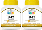 21st Century B12 1000 mcg de Liberación Prolongada - Cianocobalamina, 110 Tabletas