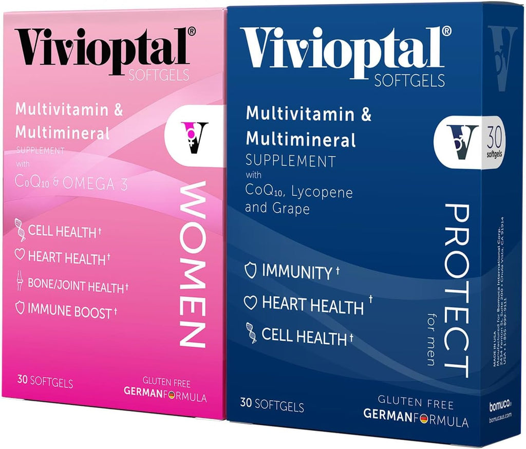 Vivioptal Multivitamínico para Hombre y Mujer, 60 Cápsulas (30+30)