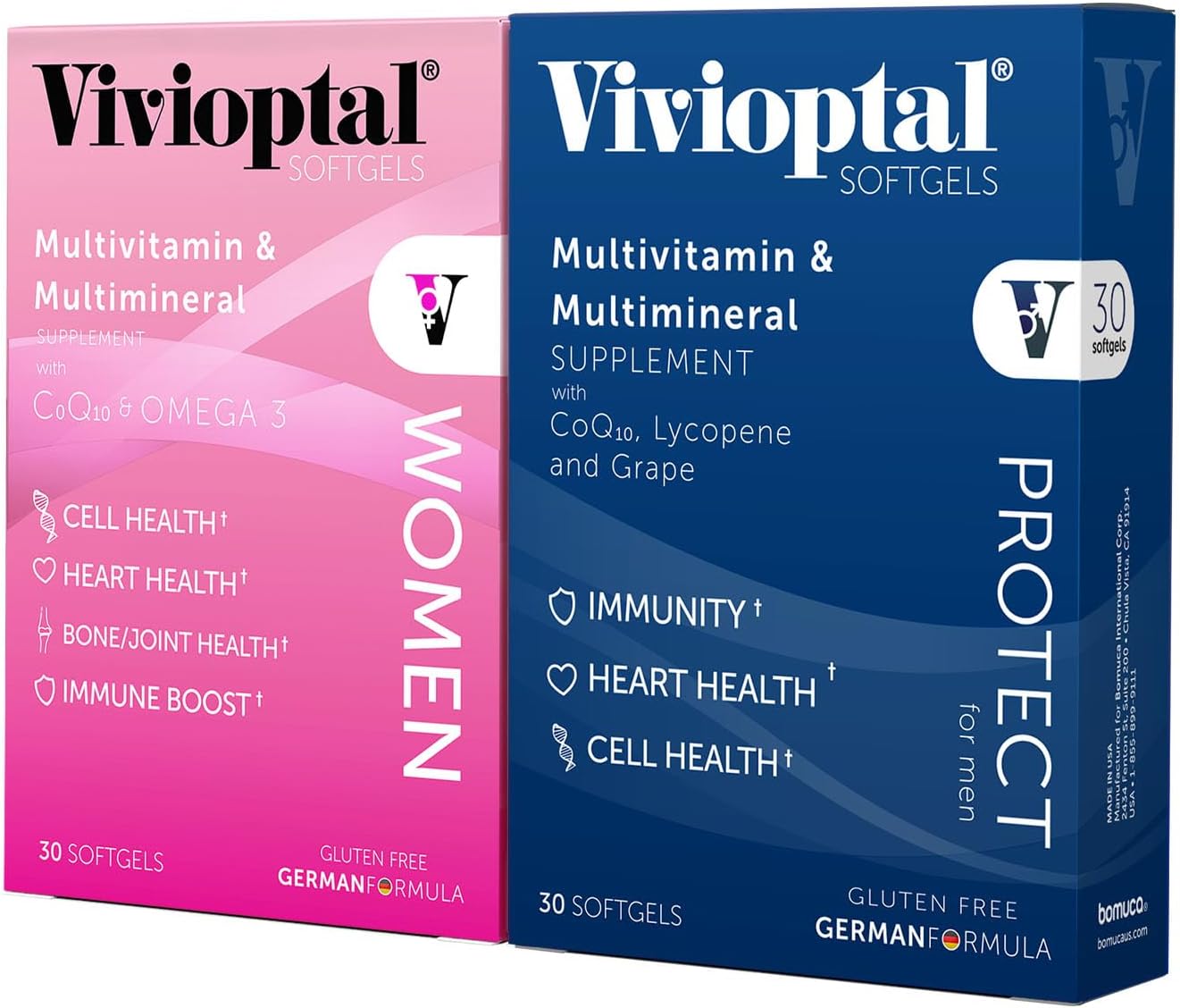 Vivioptal Multivitamínico para Hombre y Mujer, 60 Cápsulas (30+30)