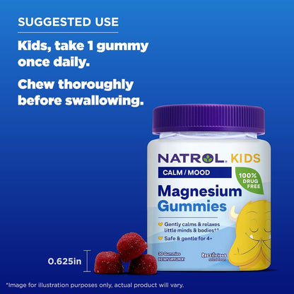 Natrol Kids Magnesium Citrate Gummies, Apoyo – Forma de magnesio: El citrato es una excelente opción por su – Image 6