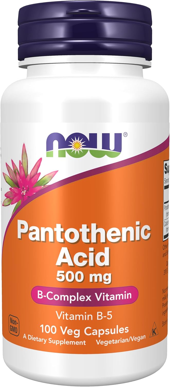 NOW Foods Ácido Pantoténico (Vitamina B5) 500 mg, 100 Cápsulas