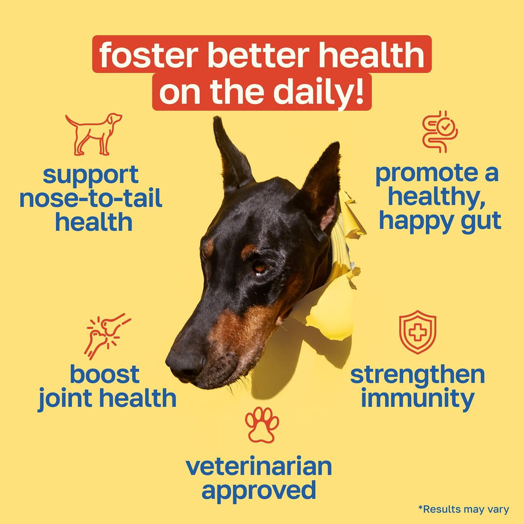 Happy Paws 10-en-1 Multivitamínico para Perros - 100 Chews Sabor Cordero Vegano