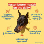 Happy Paws 10-en-1 Multivitamínico para Perros - 200 Chewables Sabor Cordero Vegano
