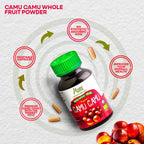 Amazon Andes Camu Camu en Cápsulas 500mg - Vitamina C Natural de la Selva Amazónica Peruana - 100 Cápsulas Vegetarianas