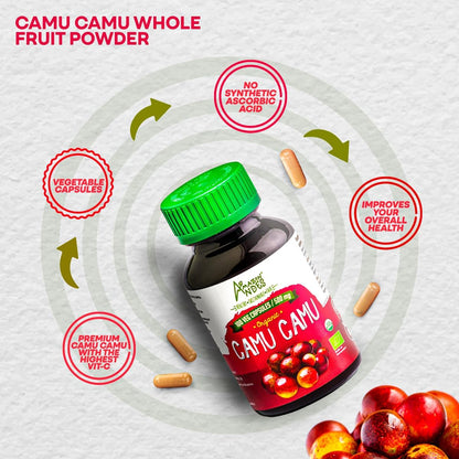 Amazon Andes Camu Camu en Cápsulas 500mg - Vitamina C Natural de la Selva Amazónica Peruana - 100 Cápsulas Vegetarianas – Image 3