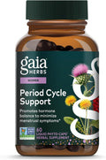 Gaia Herbs Period Cycle Support - Apoyo al Ciclo Menstrual con Vitex y Schisandra - 60 Cápsulas Veganas