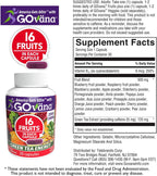 GOVANA Fruits & Veggies - Suplemento con 16 Frutas y 16 Verduras, Té Verde y B12, Cero Carbohidratos