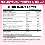 Complejo de Vitamina B12 con Ácido Hialurónico, Colágeno y Folato – 25000 mcg (5000 mcg Metilcobalamina) – 60 Cápsulas