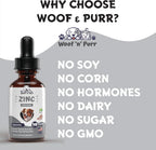 Zinc para Perros - Suplemento de Zinc Líquido para la Piel, el Pelaje y la Salud Inmunológica - 1 fl oz - Sabor a Bacon