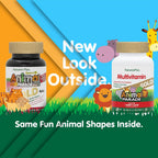NaturesPlus Animal Parade Gold Multivitamínico Infantil - Comprimidos Masticables Sabor Cereza - 60 Unidades
