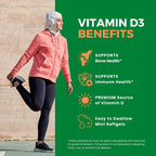 Zaytun Vitamina D3 5000 IU, 180 Cápsulas Blandas - Halal, Sin Gluten, No GMO