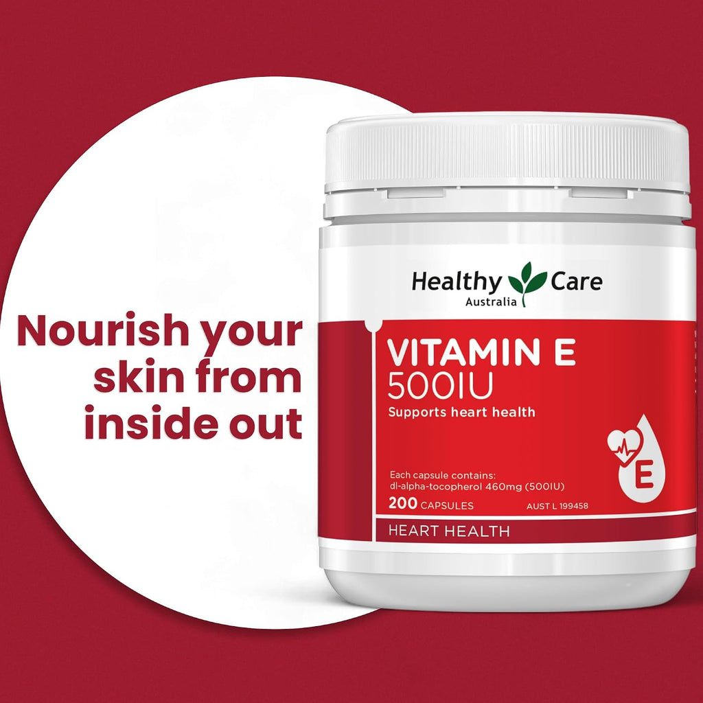 Healthy Care Vitamin E 500IU 200 Capsules