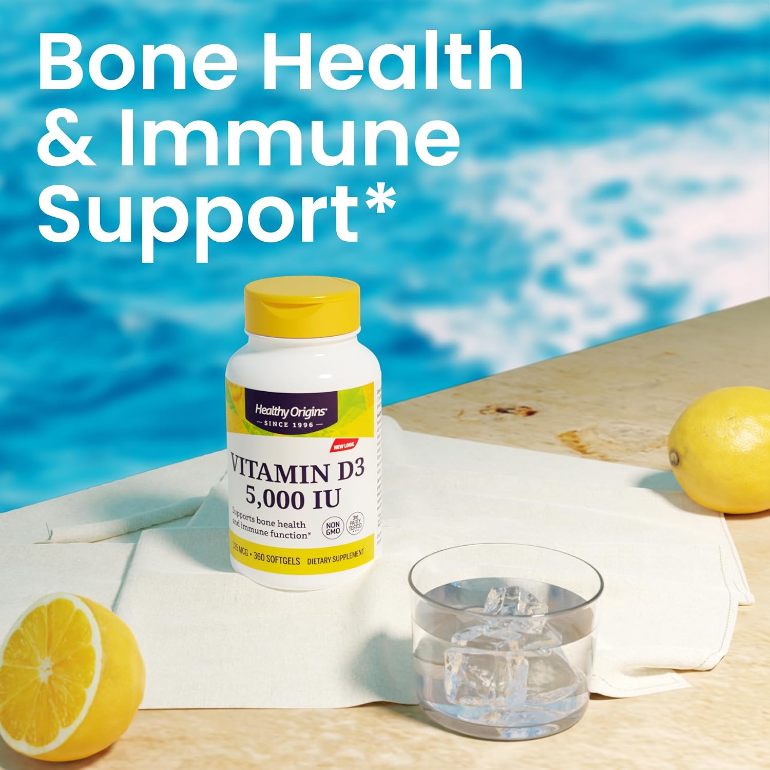 Healthy Origins Vitamina D3 5000 UI, 120 Softgels
