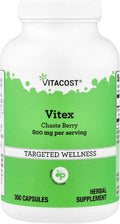 Vitacost Vitex Agnus-Castus Chaste Berry - 800 mg por porción - 300 Cápsulas