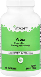 Vitacost Vitex Agnus-Castus Chaste Berry - 800 mg por porción - 300 Cápsulas