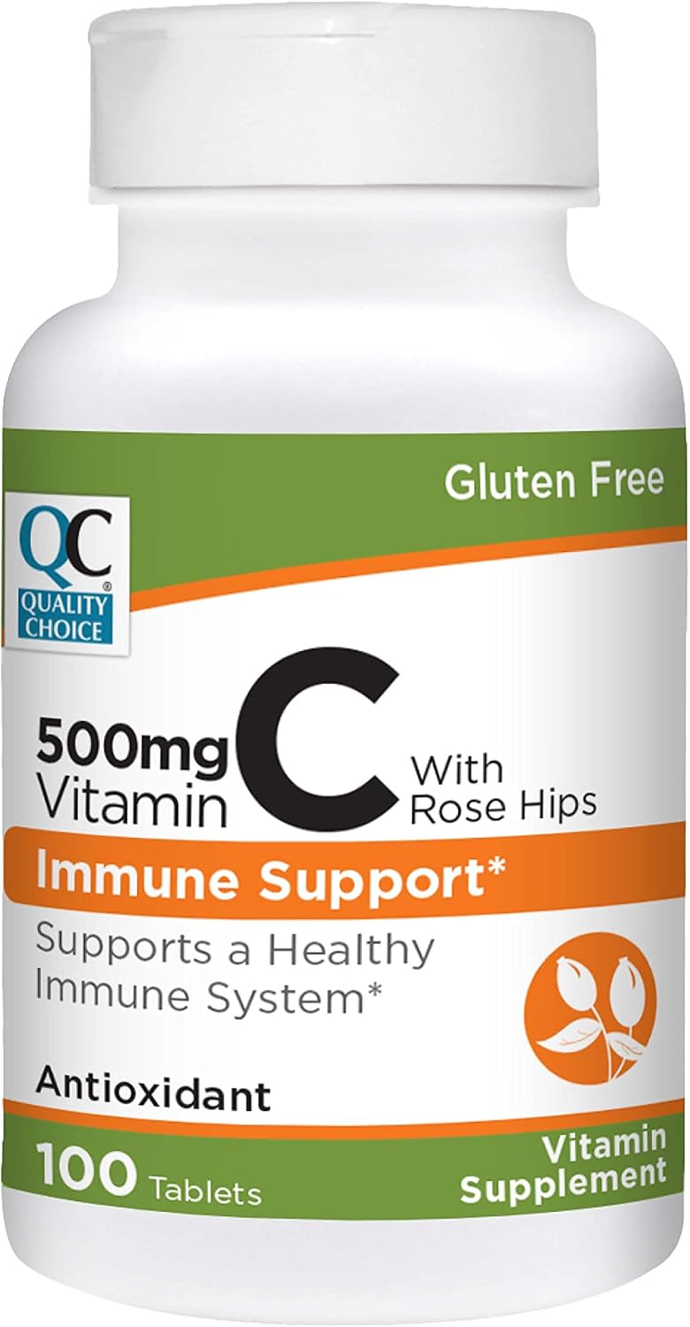 Quality Choice Vitamina C 500 mg con Rosa Mosqueta - 100 Comprimidos