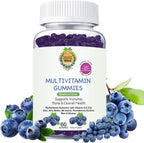 Organic Greek Multivitamin Gummies - 13 Vitaminas y Minerales - Sabor Arándano