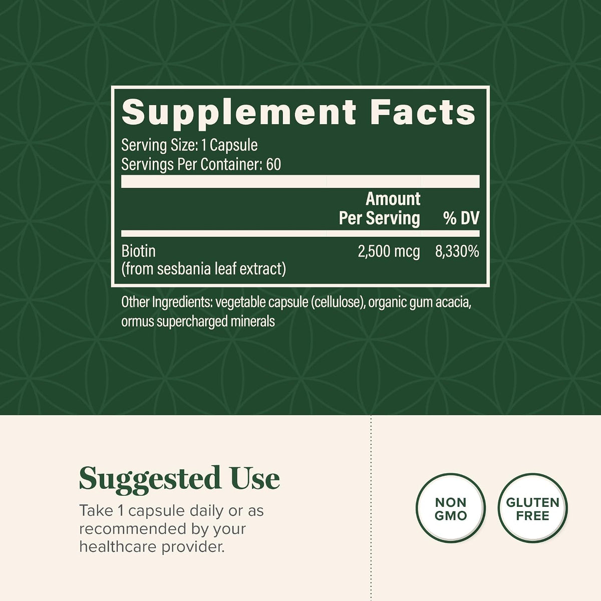 Biotina (Vitamina B7) 1000 mcg - Suplemento – La biotina contribuye al mantenimiento del cabello en condiciones – Image 3
