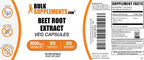 Cápsulas de Extracto de Remolacha - 400mg, 120 Cápsulas (Vegano, Sin Gluten)