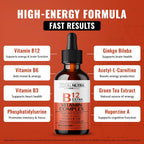 Total Nutra Extra Strength Liquid B12 Vitamin Drops - Complejo B Líquido con B12, B6, B3 - 118 ml
