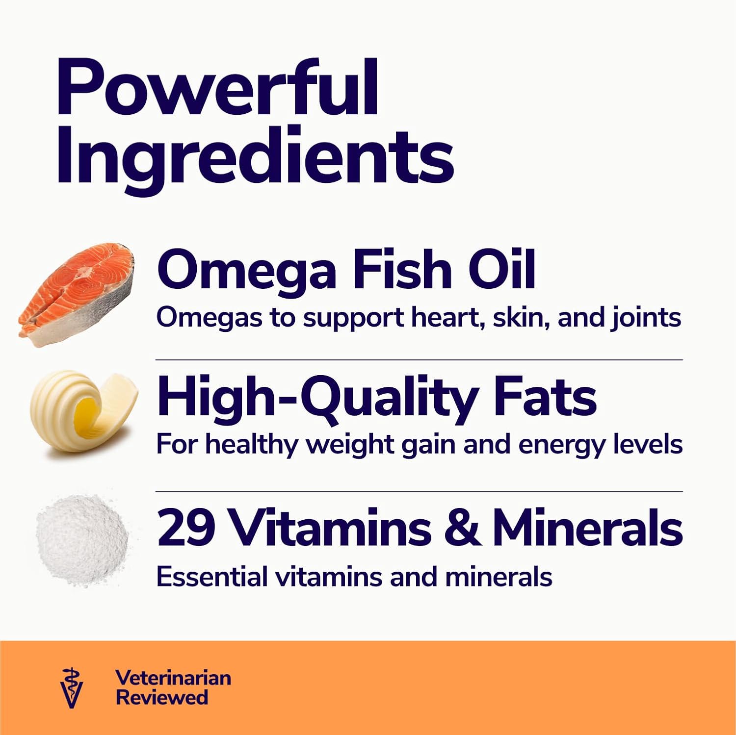 Ganador de peso de alto contenido calórico para perros y gatos - Suplemento multivitamínico en gel con omega-3 y calcio