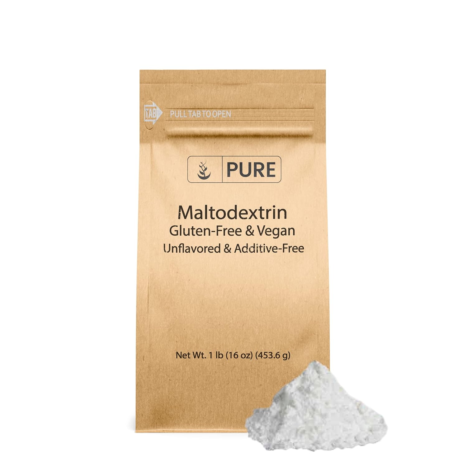 Pure Original Ingredients Maltodextrina (450 g) Aglutinante y Espesante, Sin Sabor, Sin Aditivos