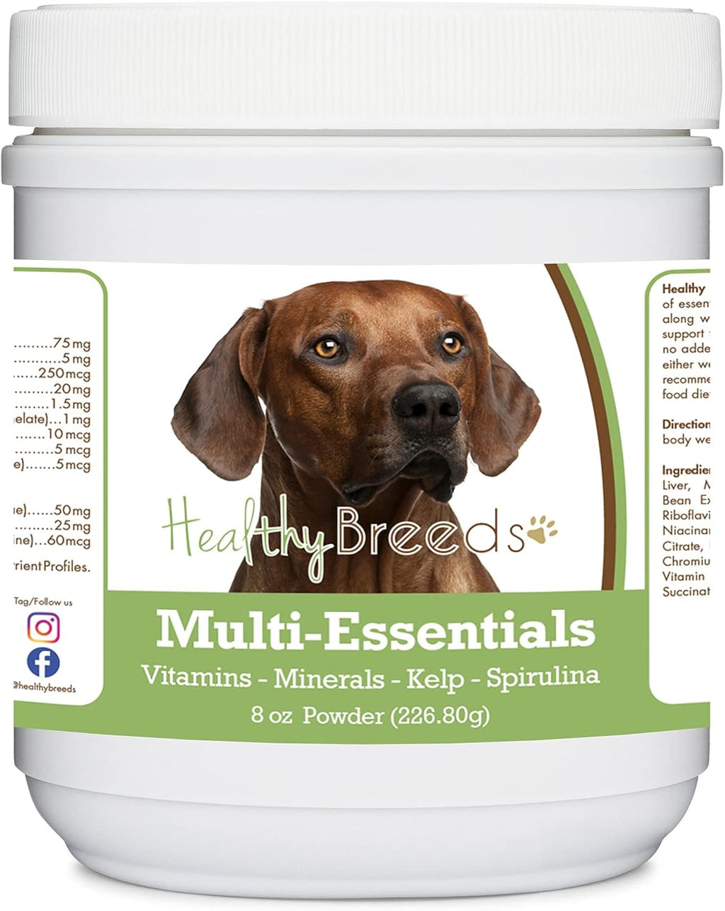 Healthy Breeds Multi-Essentials en Polvo para Perros - Suplemento de Vitaminas, Minerales y Antioxidantes - 227 g