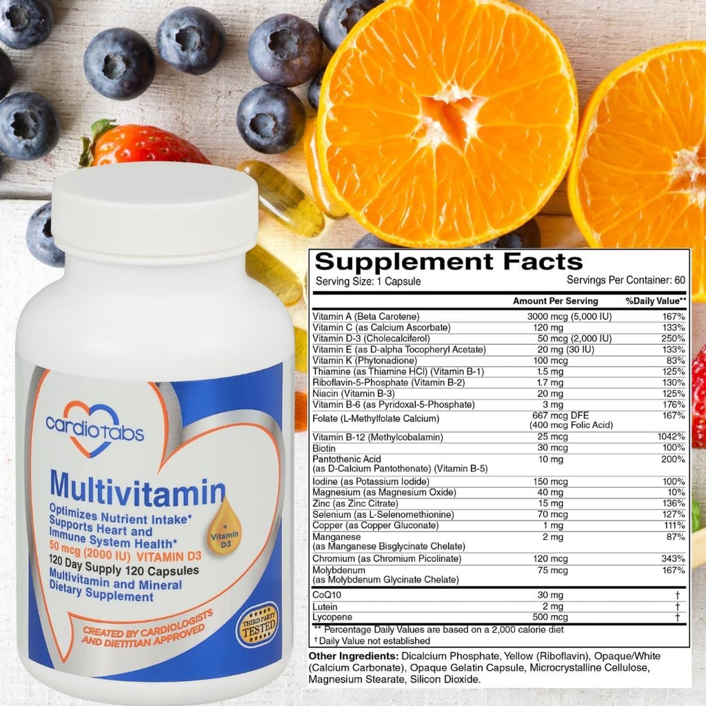 CardioTabs Daily Multivitamin with Vitamins and Minerals