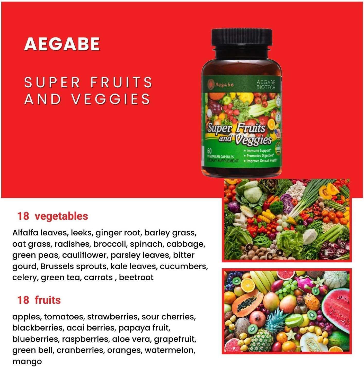 Balance of Nature - Suplemento de Frutas y Verduras, 36 Ingredientes Naturales, 60 Días